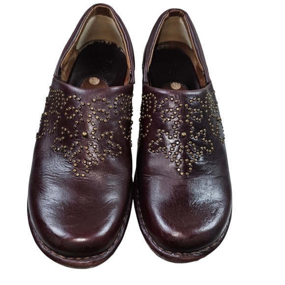 Ariat Strathmore Brown Leather Studded Clogs in 8B - Picture 4 of 5